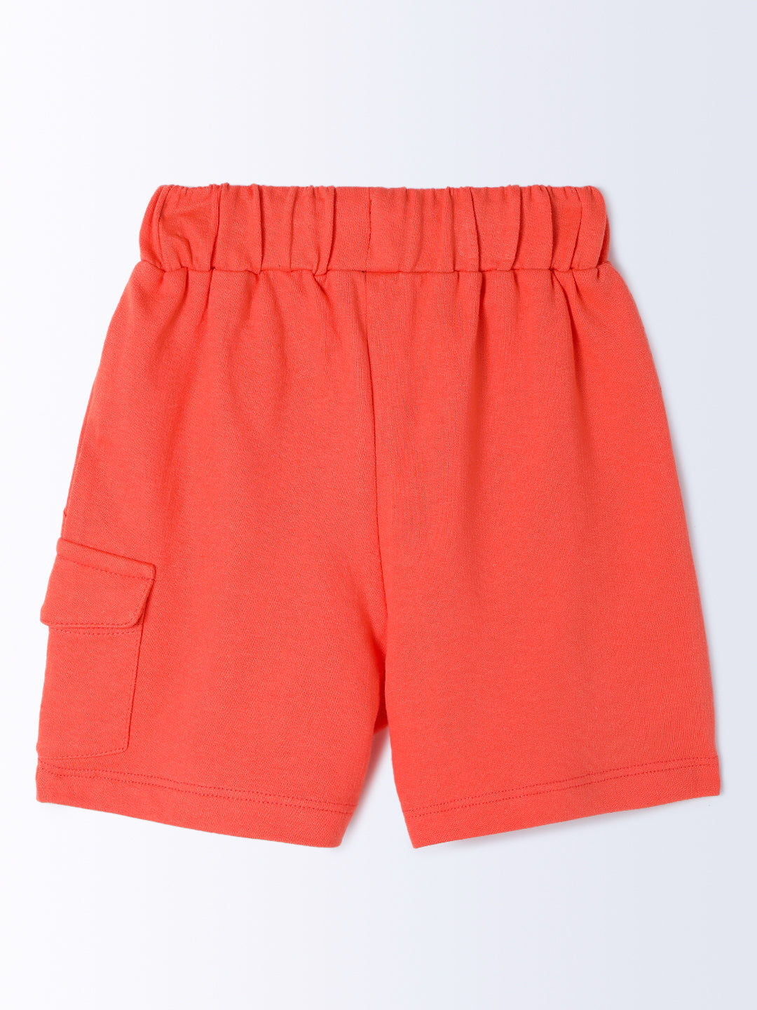 Milou Cotton Half Sleeve Bio Washed Printed T-Shirt and Shorts Set - Grey and Orange