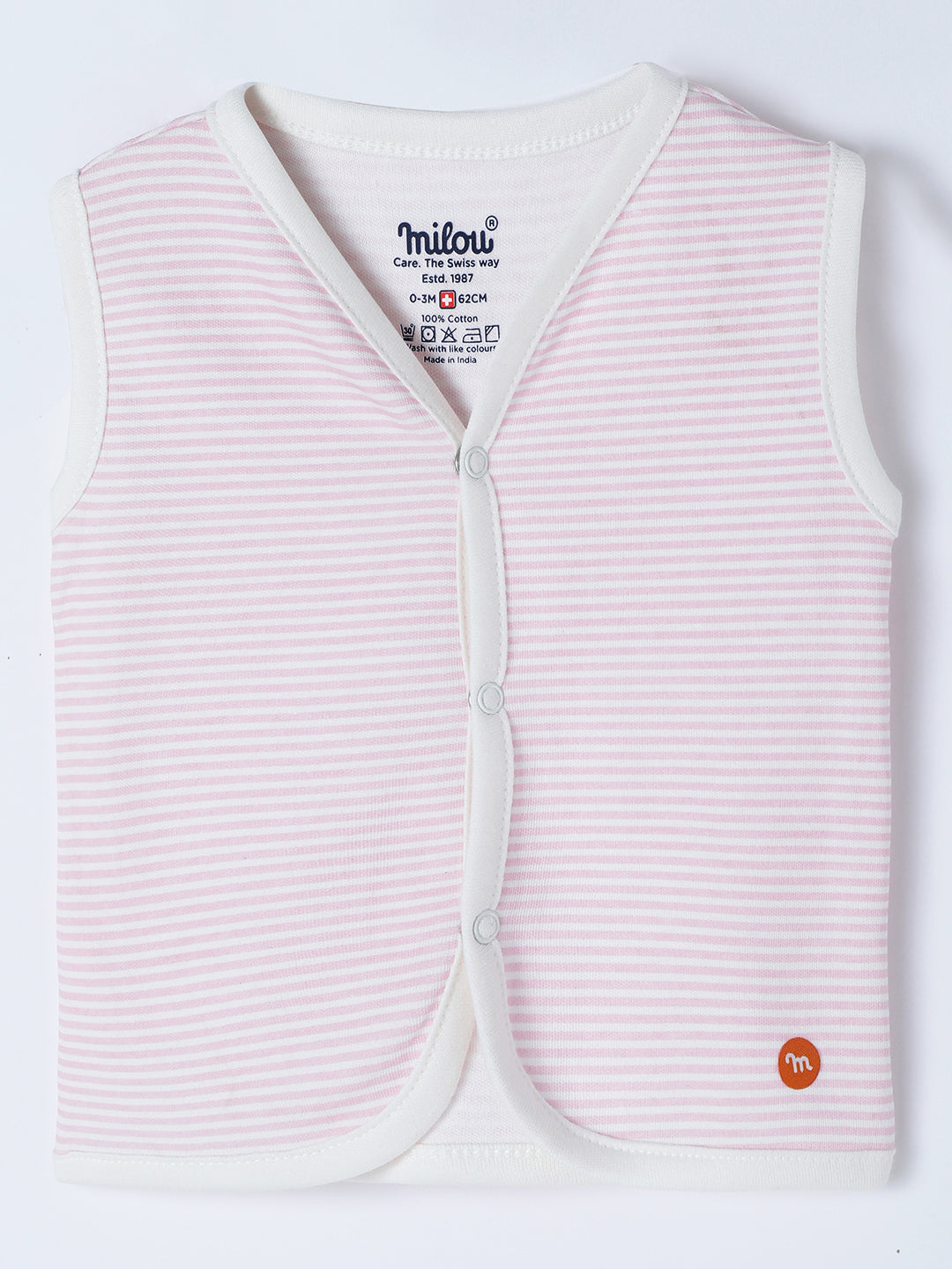 Milou Cotton Sleeveless Bio Washed Bunny Printed Jhabla Set IJAB025