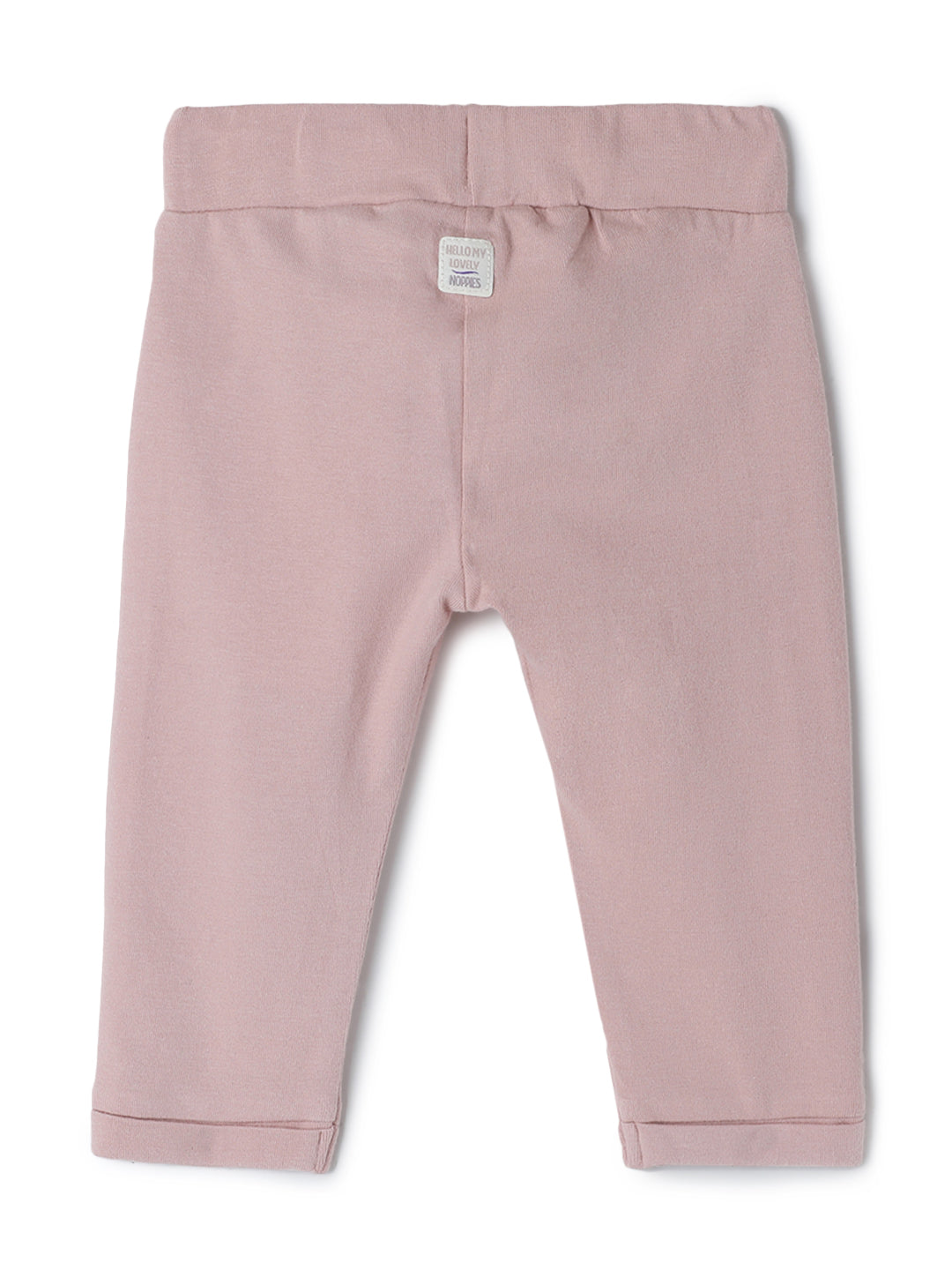 Milou Kids Cotton Solid Full Length Bio Washed Pants for Girls -Pink