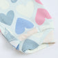 Milou Infant Girls Heart Print Bodysuit White