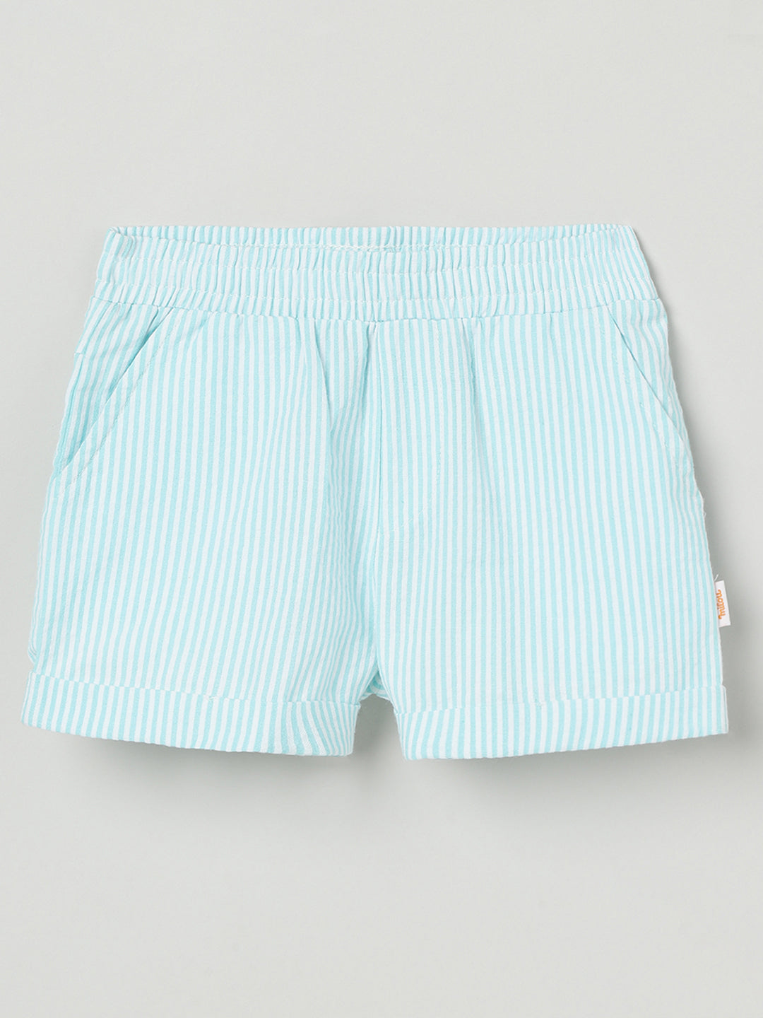 Milou Girls Flared Top & Shorts Co-ord Set Sky Blue Set