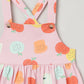 Milou Girls Cotton Printed Pinafore Set Pink Fruit Print Set
