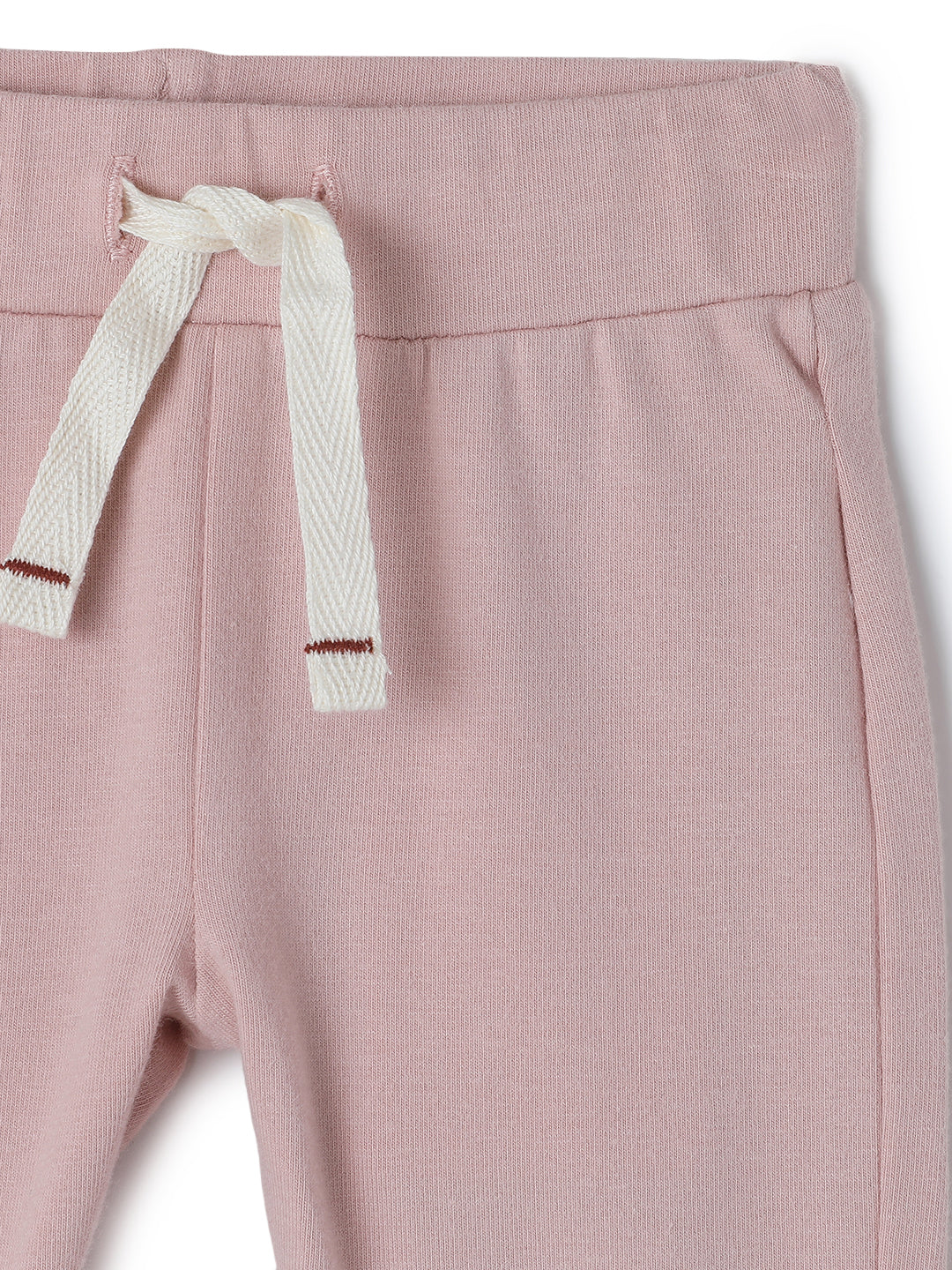 Milou Kids Cotton Solid Full Length Bio Washed Pants for Girls -Pink