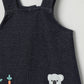 Milou Baby Girls Pinafore Set Navy & Pink Set
