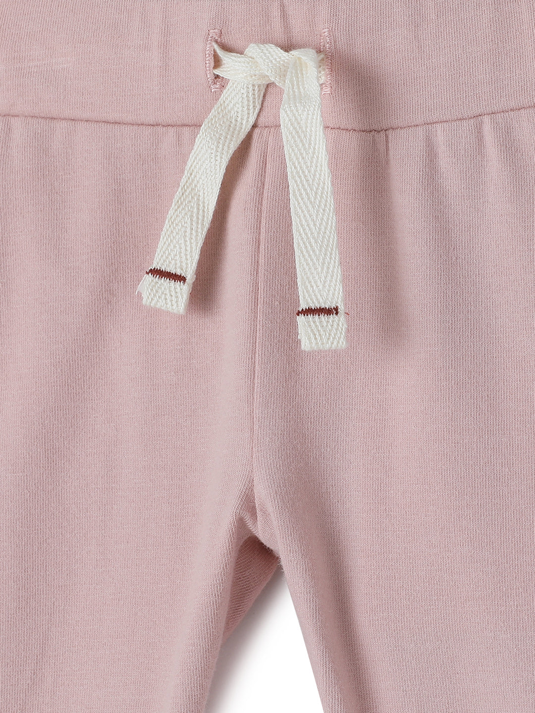 Milou Kids Cotton Solid Full Length Bio Washed Pants for Girls -Pink