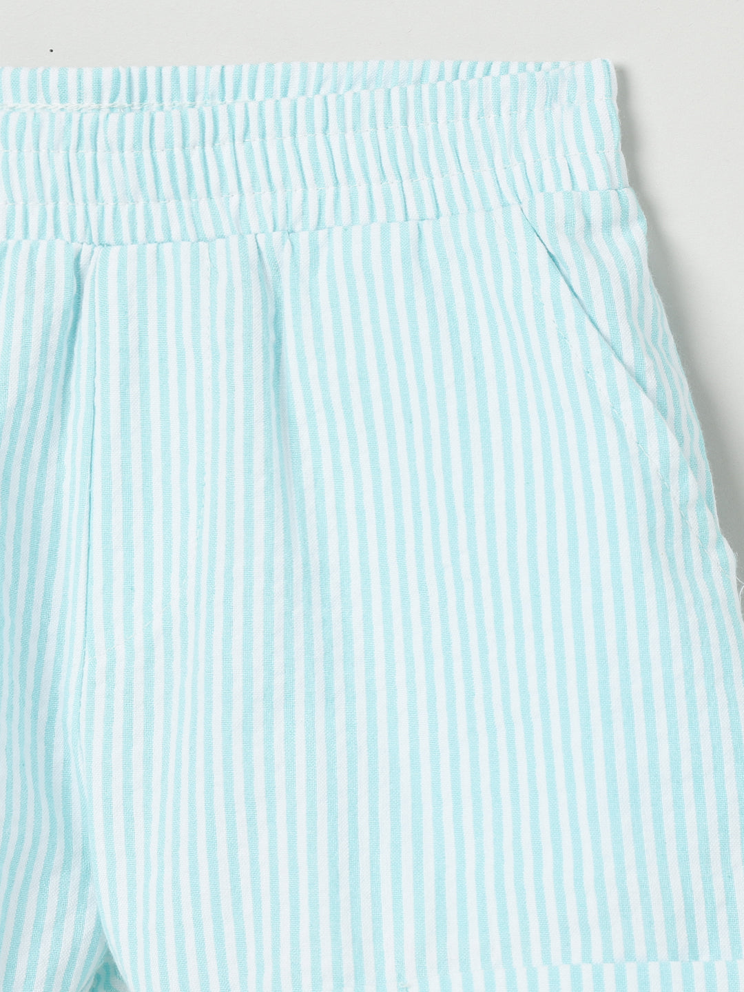 Milou Girls Flared Top & Shorts Co-ord Set Sky Blue Set