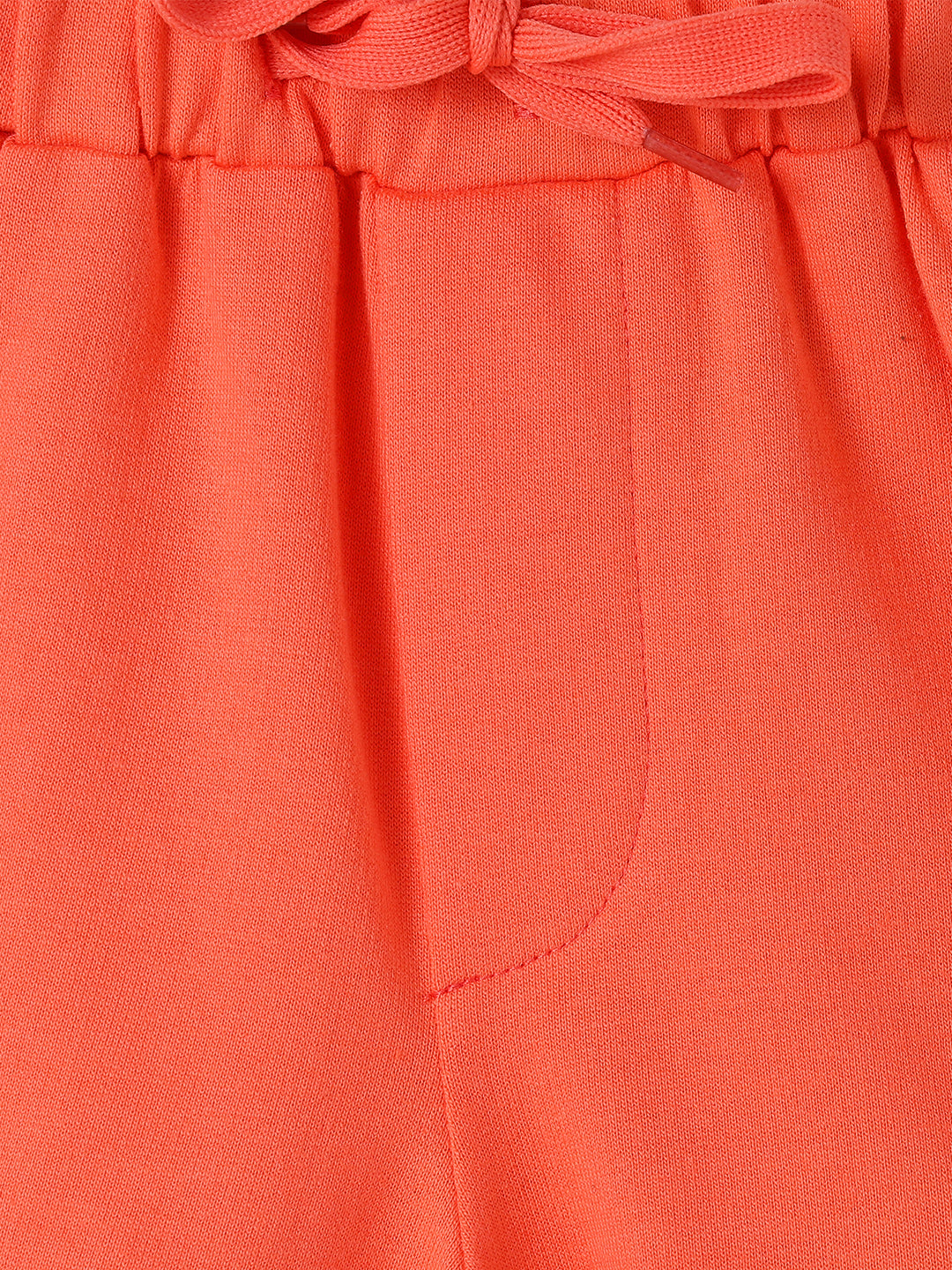 Milou Kids Cotton Solid Bio Washed Top & Shorts Co-ord Set for Girls - Peach & Grey