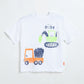 Milou Baby Boys Graphic T-Shirt Vehicle Print White