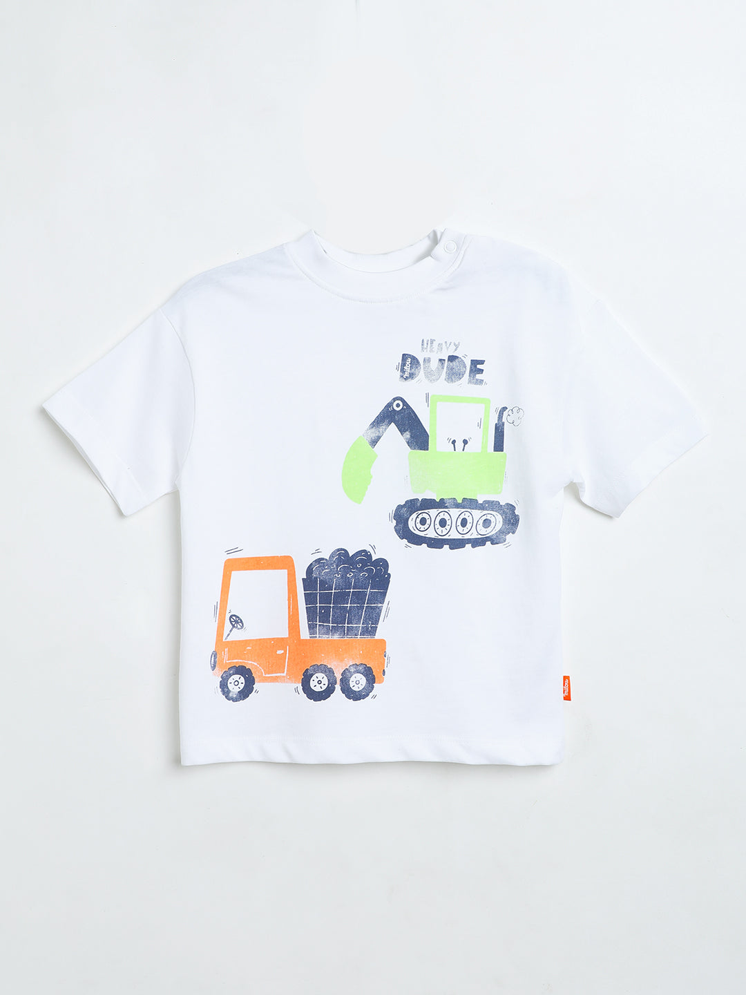 Milou Baby Boys Graphic T-Shirt Vehicle Print White