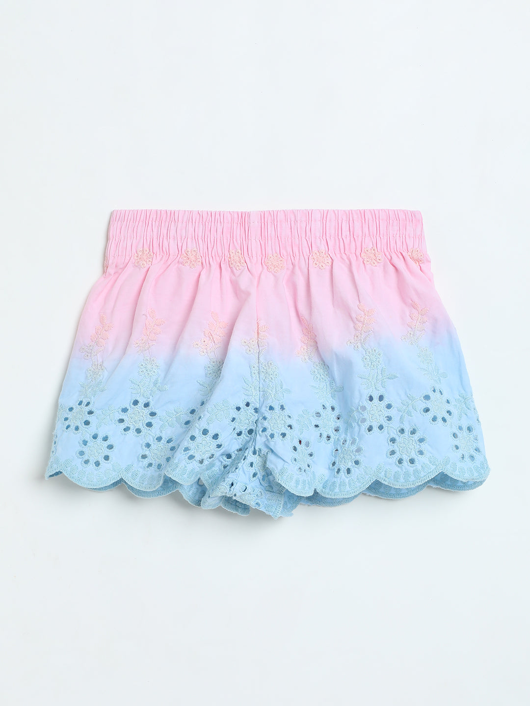 Milou Baby Girls Snow White Eyelet Skirt Ombre Blue