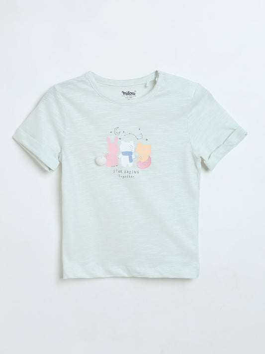 Milou Baby Girls Graphic T-Shirt Mint Green