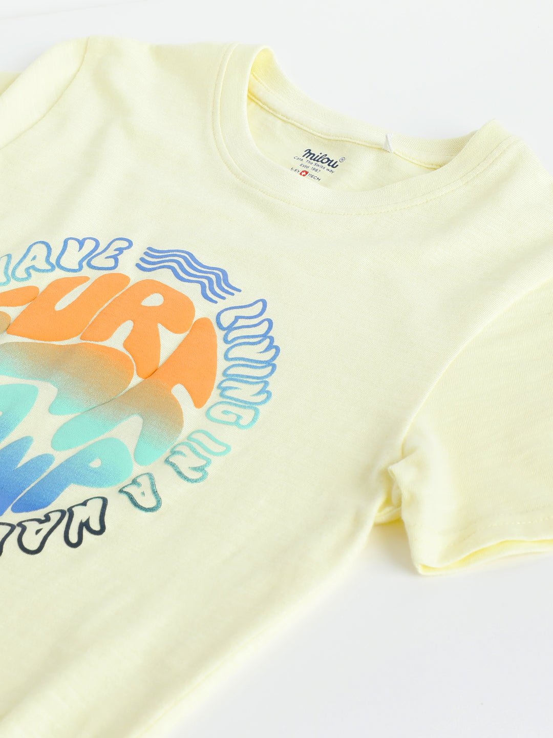 Cotton Half Sleeve Bio-Washed Printed T-Shirt - Milou - Care. The Swiss WayT-Shirt Milou - Care. The Swiss Way
