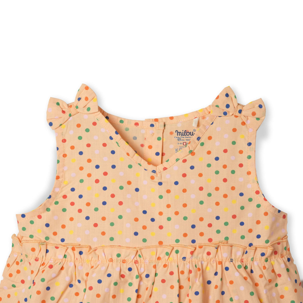 Milou Girls Polka Dot Tiered Dress