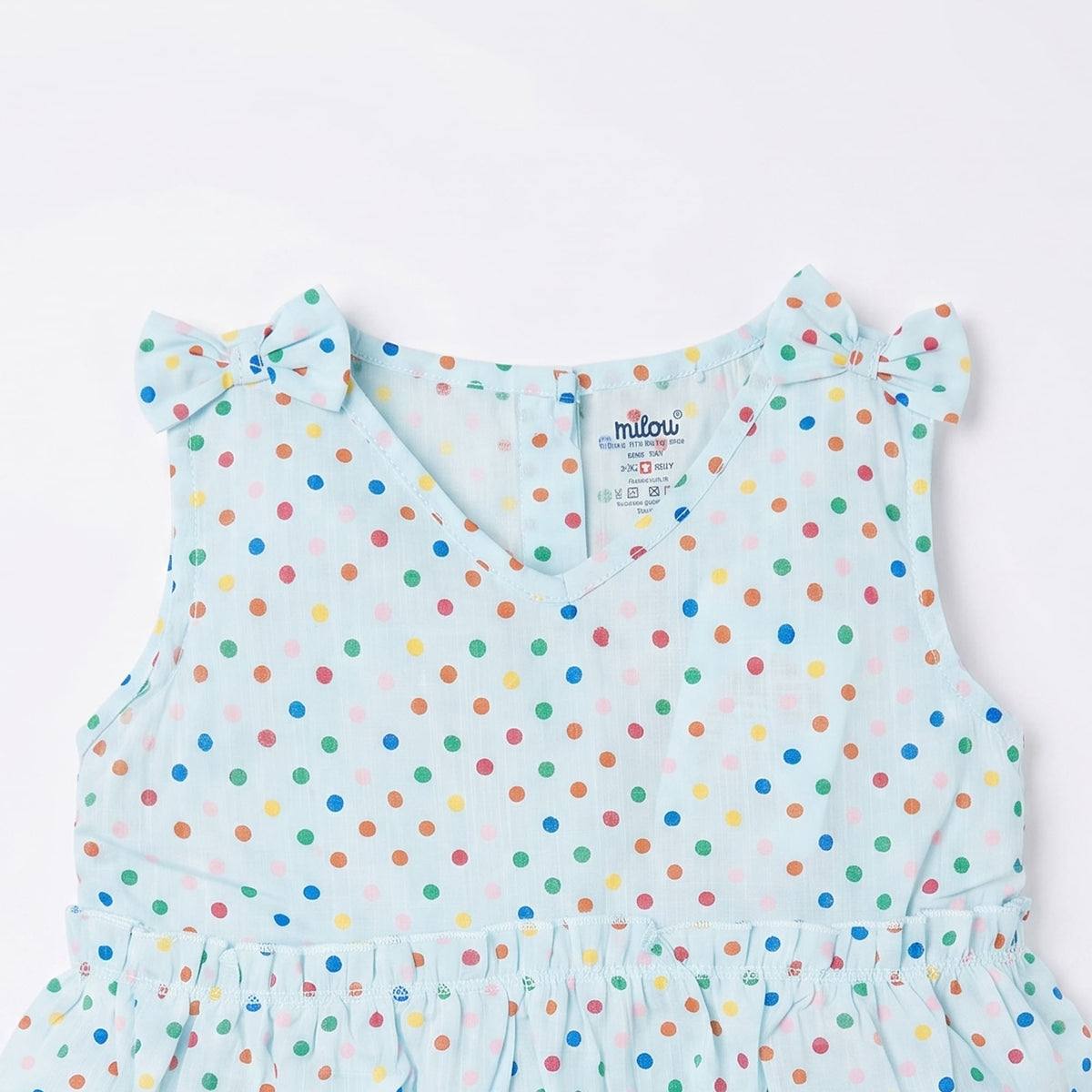 Milou Girls Polka Dot Tiered Dress