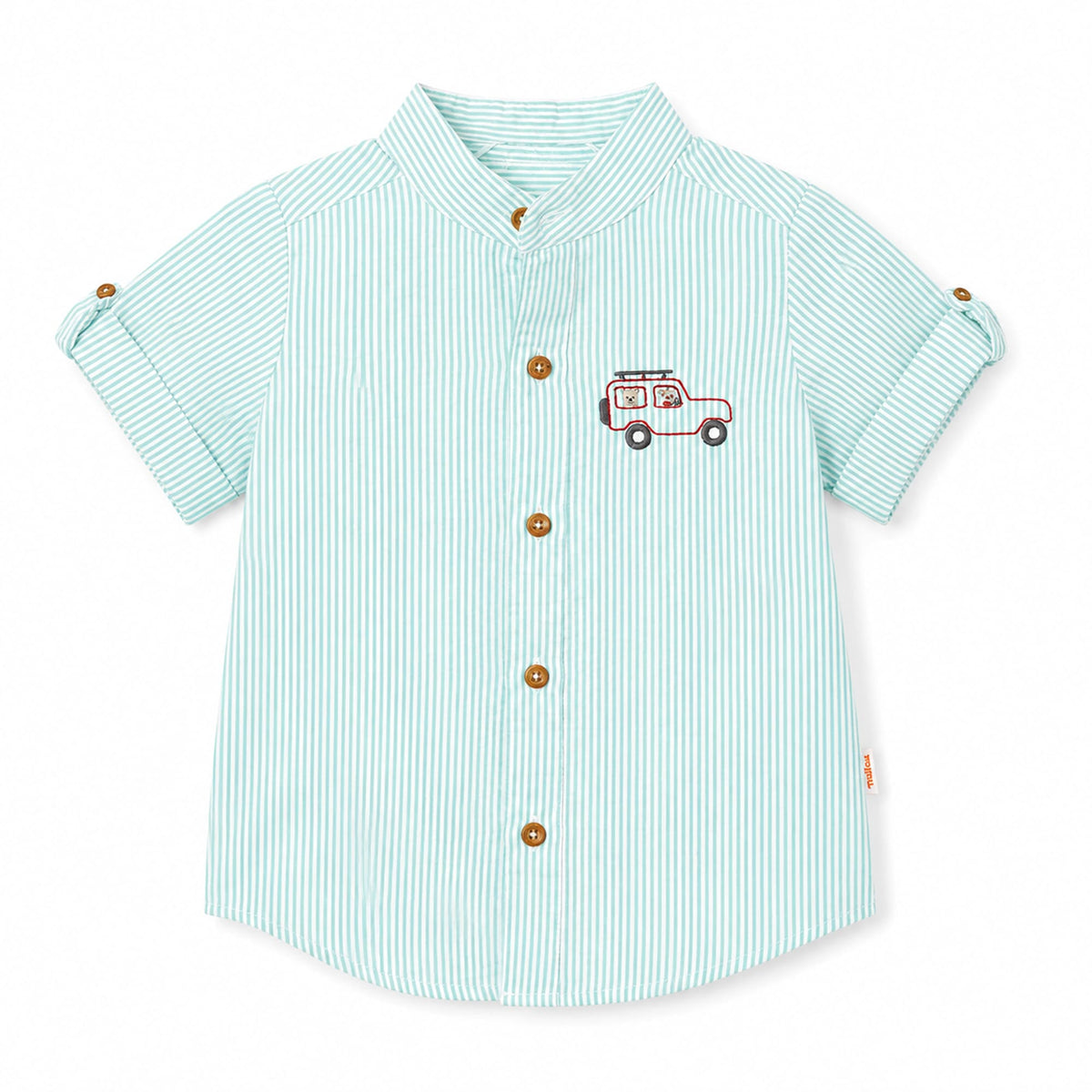 Milou Boys S/S Band Collar Shirt