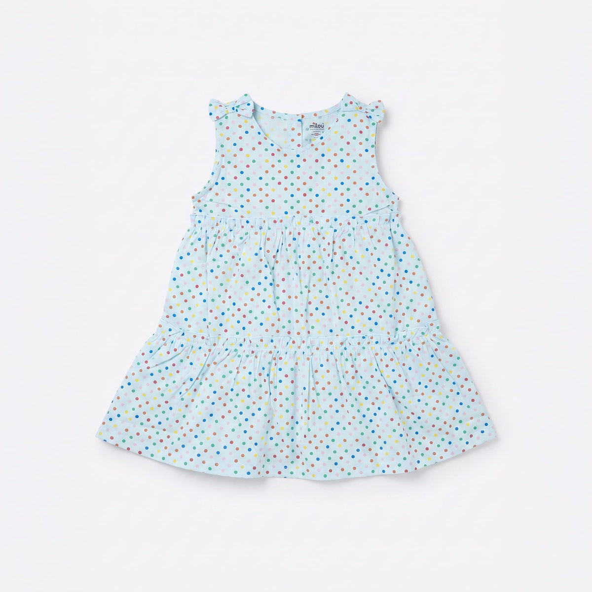 Milou Girls Polka Dot Tiered Dress