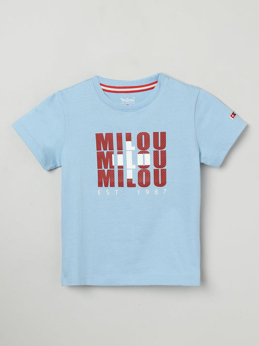 Half Sleeve Bio-Washed Printed T-Shirt - Milou - Care. The Swiss WayT-Shirt