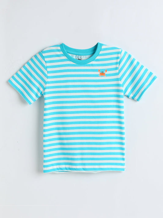 Half Sleeve Bio-Washed striped T-Shirt - Milou - Care. The Swiss WayT-Shirt