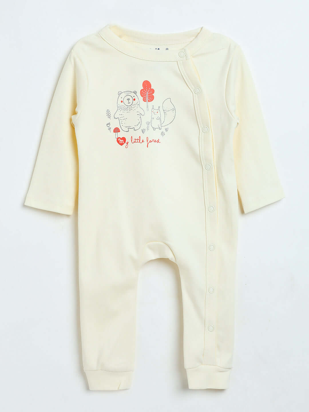 Milou Infant Girls Cotton Bodysuit Cream Graphic Print