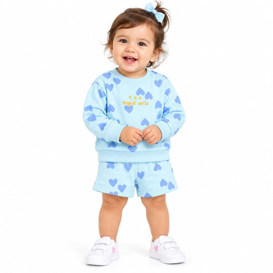 MILOU GIRLS SWEAT SHIRT WITH SHORTS - Milou - Care. The Swiss Way