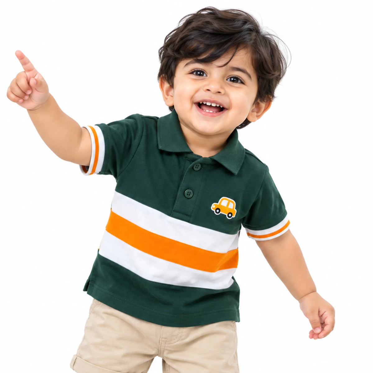 Milou Boys Cut & Sew Polo T-Shirt