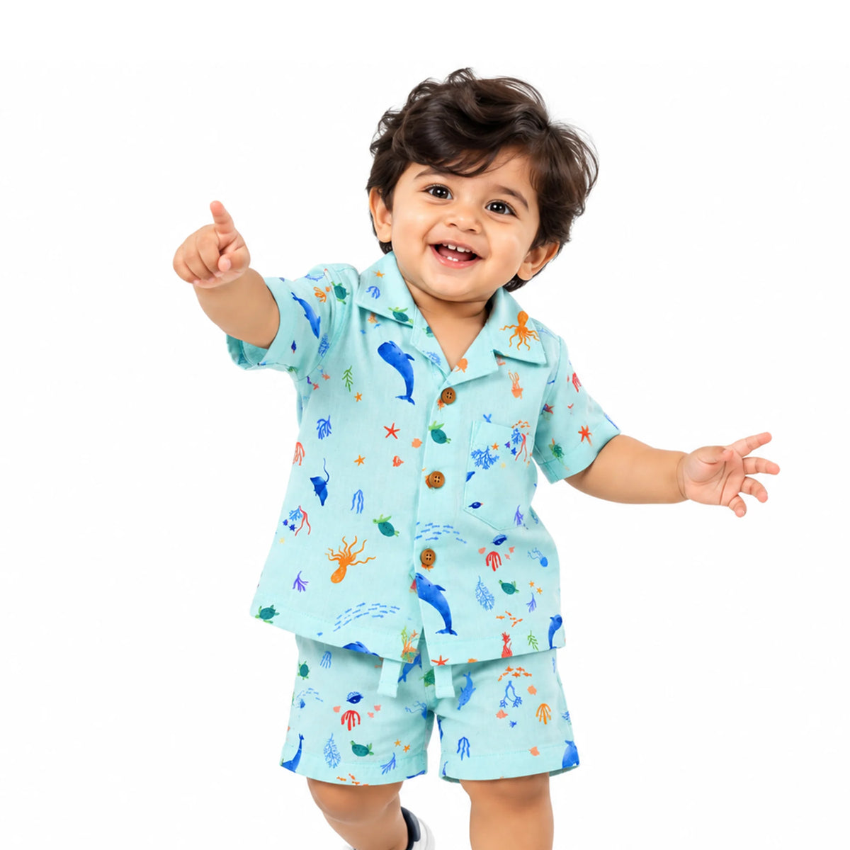 Milou Boys S/S Shirt and Shorts Co-Ord Set