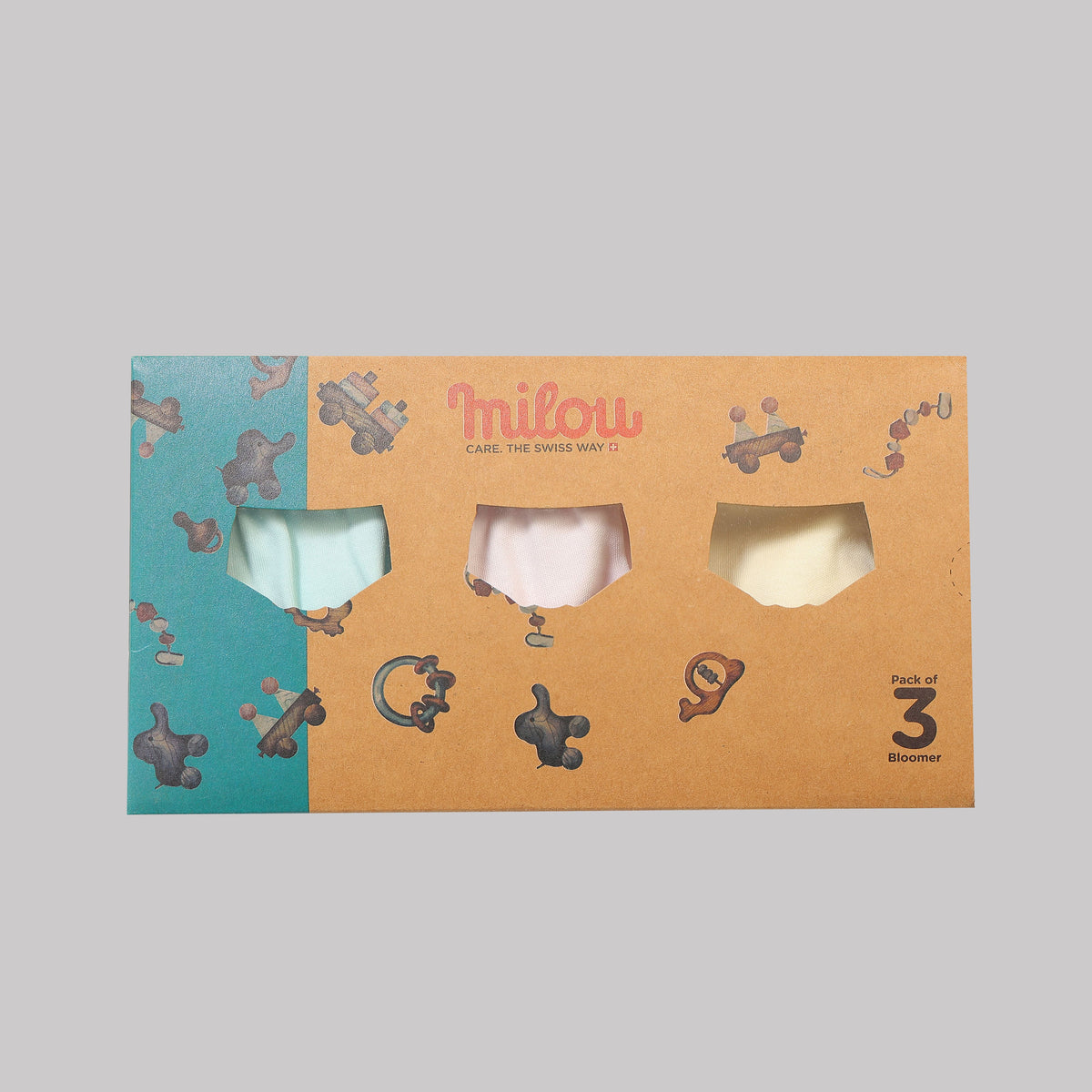Milou Baby Cotton Bloomer Pack of 3 - Milou - Care. The Swiss Way Milou - Care. The Swiss Way