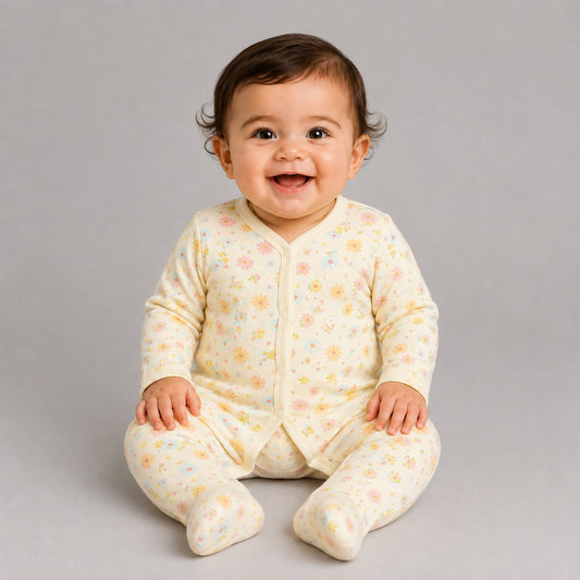 Milou Baby Cotton Footed Sleepsuit - Milou - Care. The Swiss Way