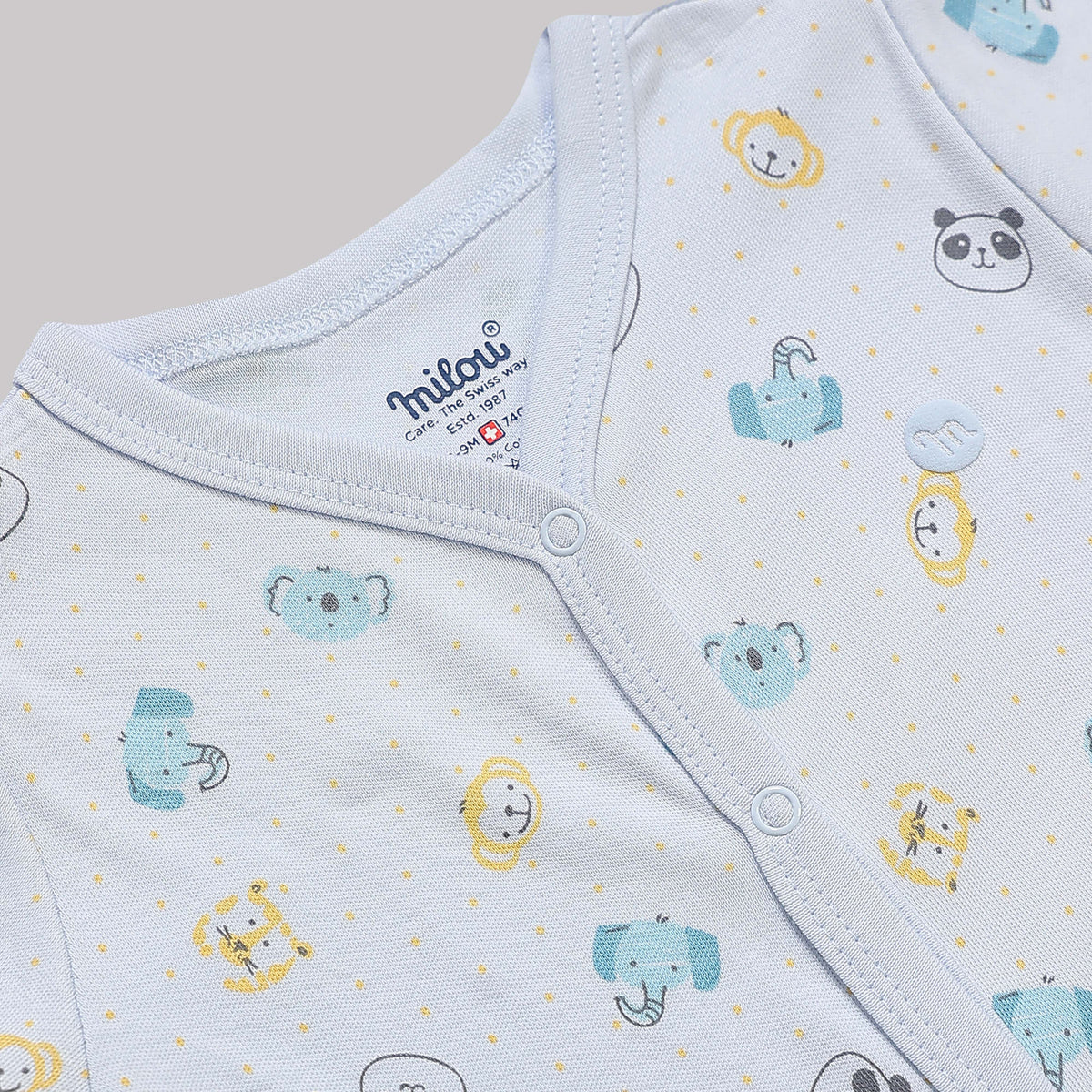 Milou Baby Cotton Short Sleeve Romper Pack of 2 - Milou - Care. The Swiss Way Milou - Care. The Swiss Way