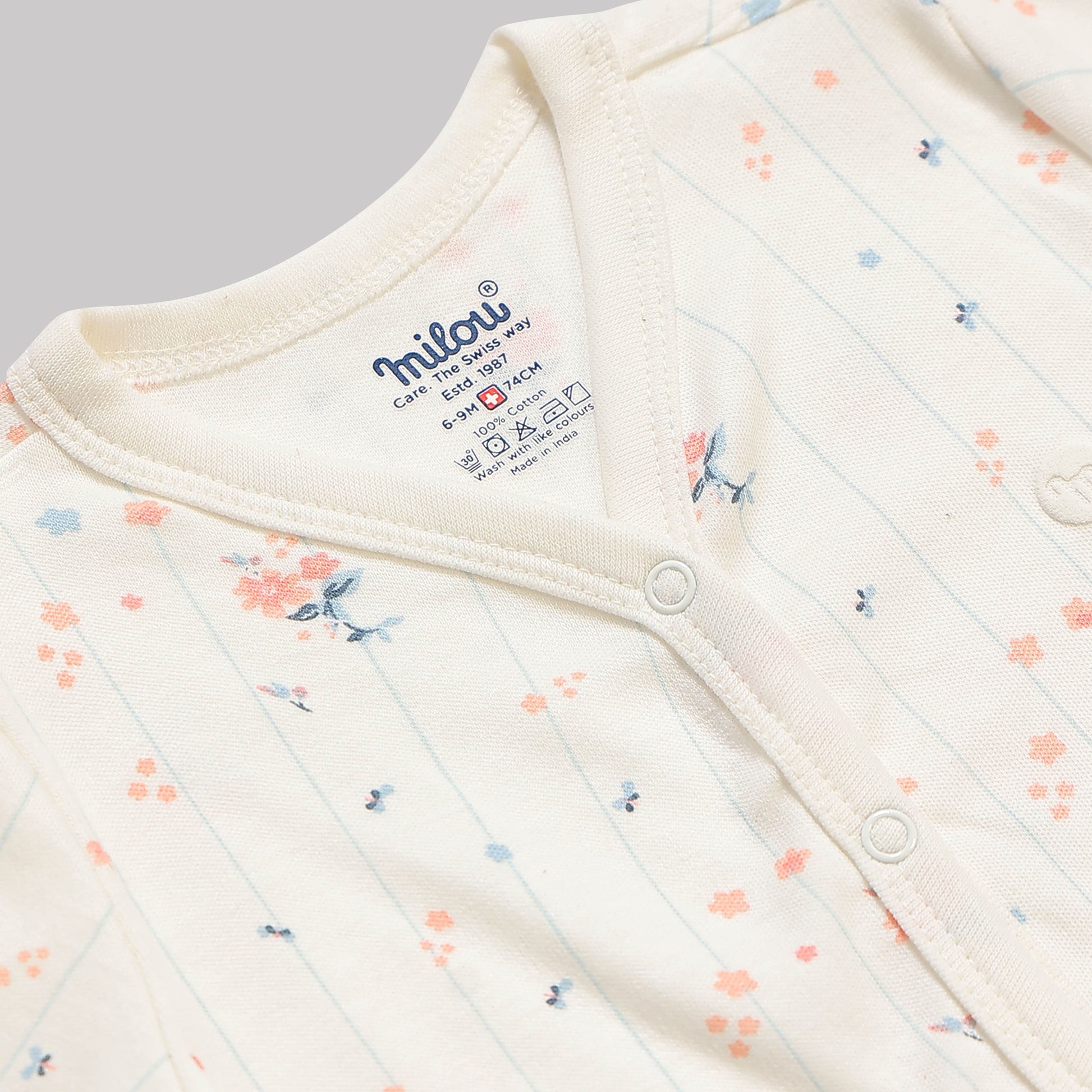 Milou Baby Cotton Short Sleeve Romper Pack of 2 - Milou - Care. The Swiss Way Milou - Care. The Swiss Way