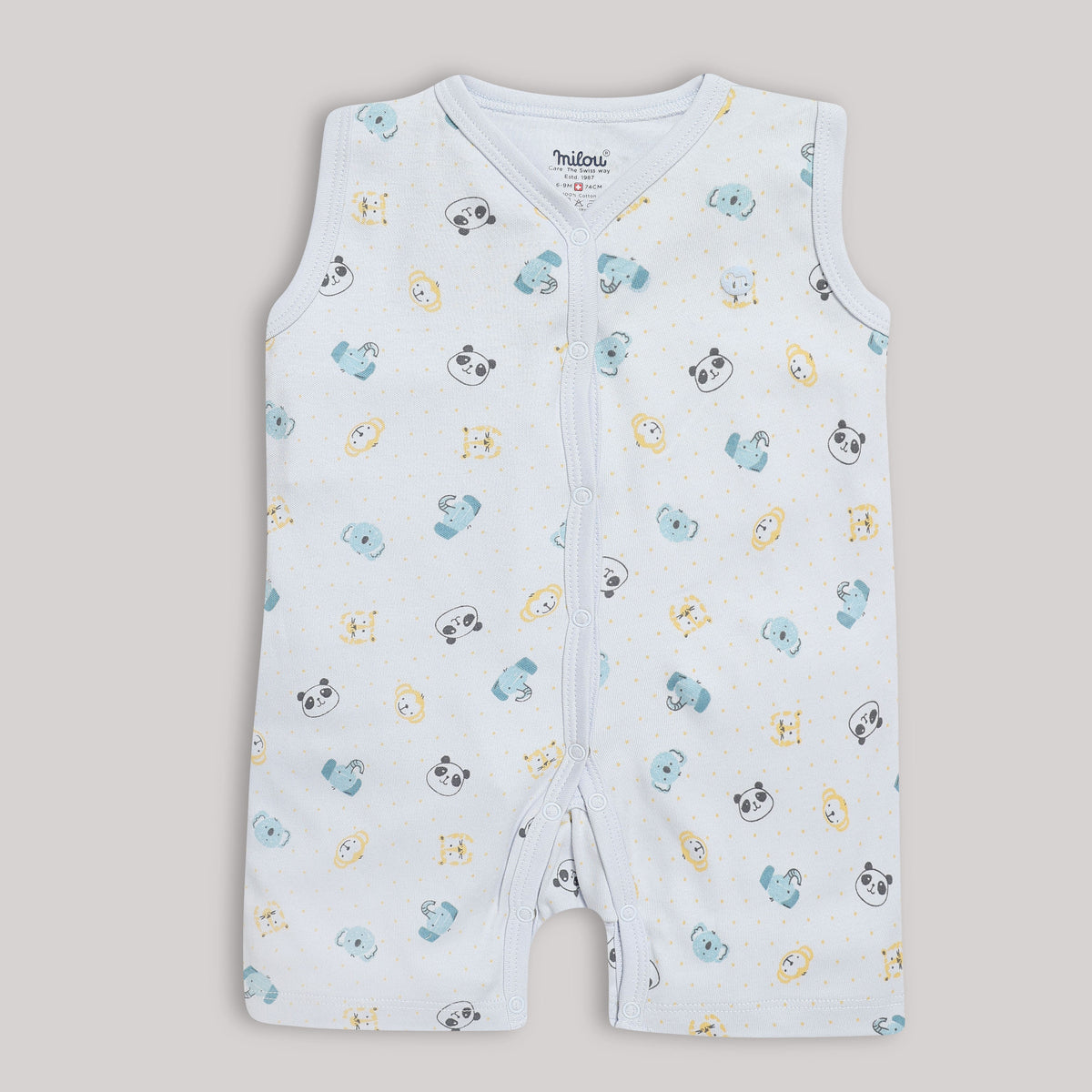Milou Baby Cotton Sleeveless Romper Pack of 2 - Milou - Care. The Swiss Way Milou - Care. The Swiss Way