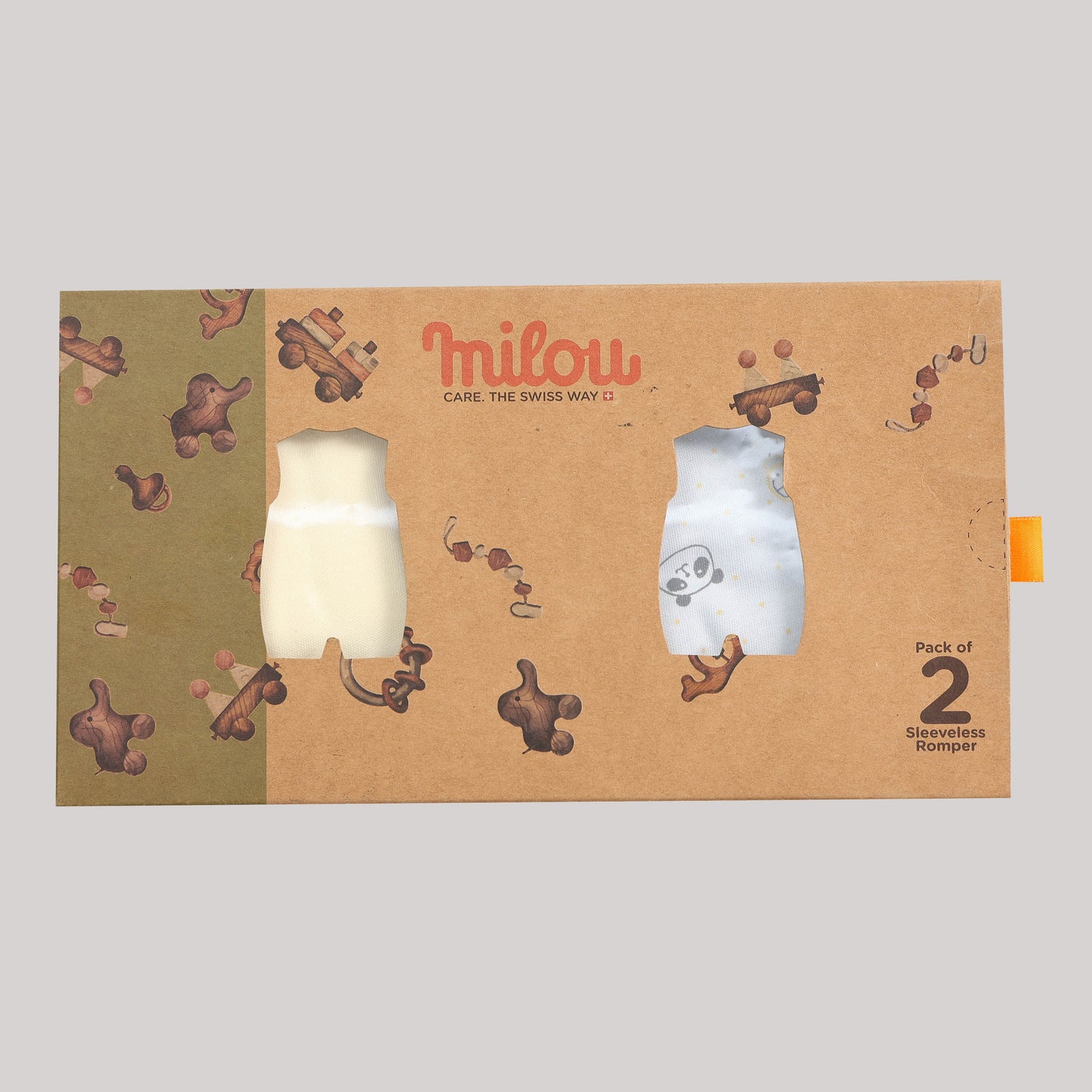 Milou Baby Cotton Sleeveless Romper Pack of 2 - Milou - Care. The Swiss Way
