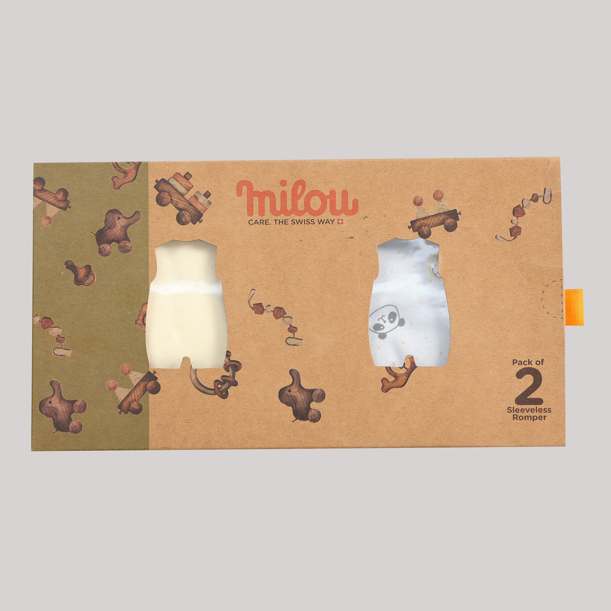 Milou Baby Cotton Sleeveless Romper Pack of 2 - Milou - Care. The Swiss Way Milou - Care. The Swiss Way