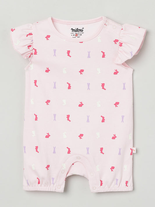 Milou Baby Unisex Flutter Sleeve Printed Romper - Milou - Care. The Swiss Way