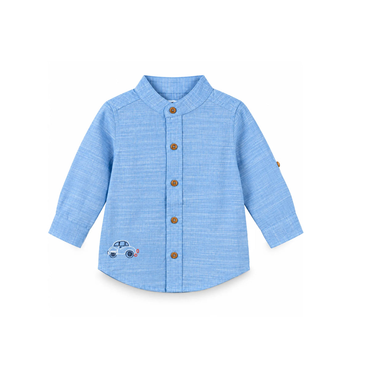 Milou Boys Band Collar L/S Shirt - Milou - Care. The Swiss Way