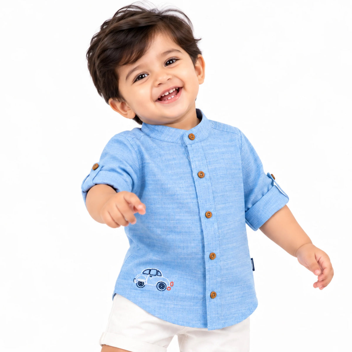 Milou Boys Band Collar L/S Shirt - Milou - Care. The Swiss Way Milou - Care. The Swiss Way