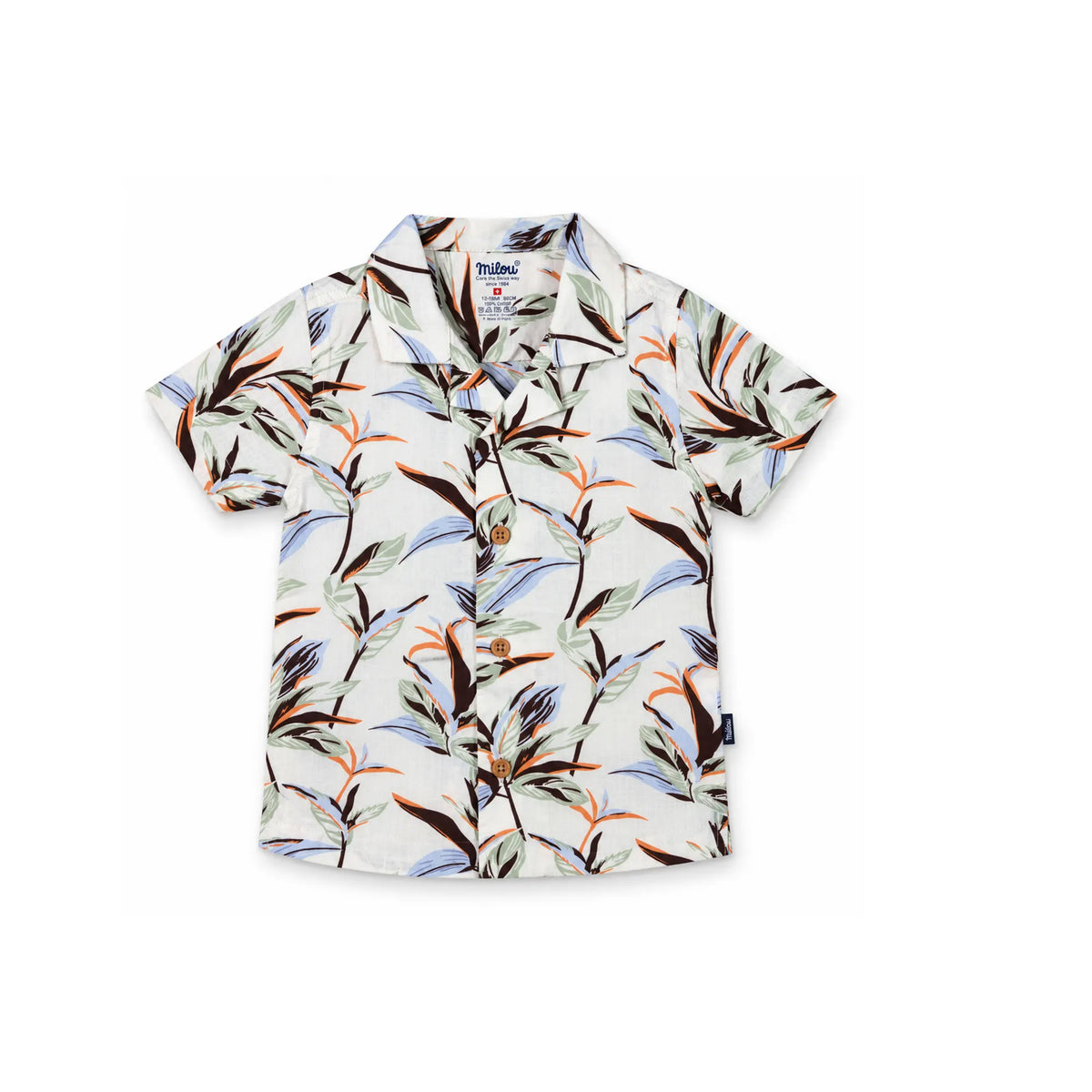 Milou Boys Camp Collar HS Shirt - Milou - Care. The Swiss Way Milou - Care. The Swiss Way