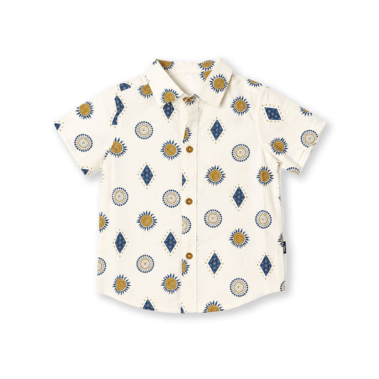Milou Boys Camp Collar S/S Shirt - Milou - Care. The Swiss Way