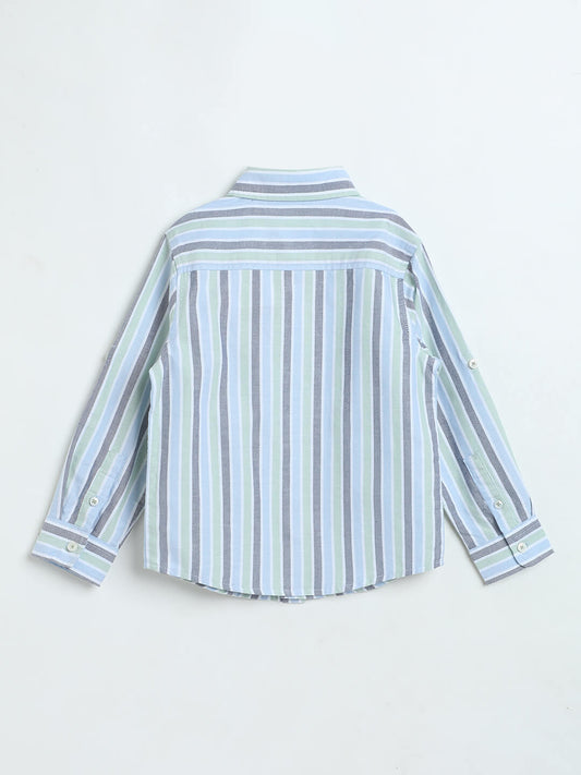 Milou Boys Classic Striped Long-Sleeve Shirt - Milou - Care. The Swiss Way