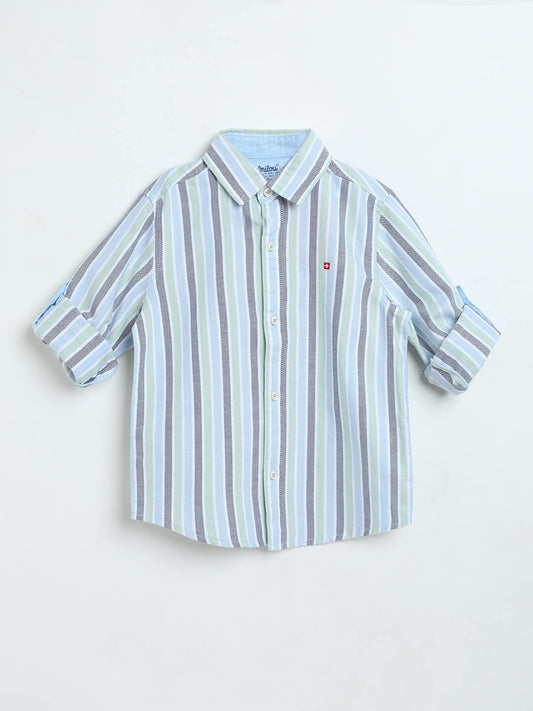 Milou Boys Classic Striped Long-Sleeve Shirt - Milou - Care. The Swiss Way