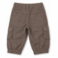 Milou Boys Drawstring Cargo Pants in beige, worn on model