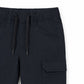 Milou boys navy drawstring cargo pants, back view