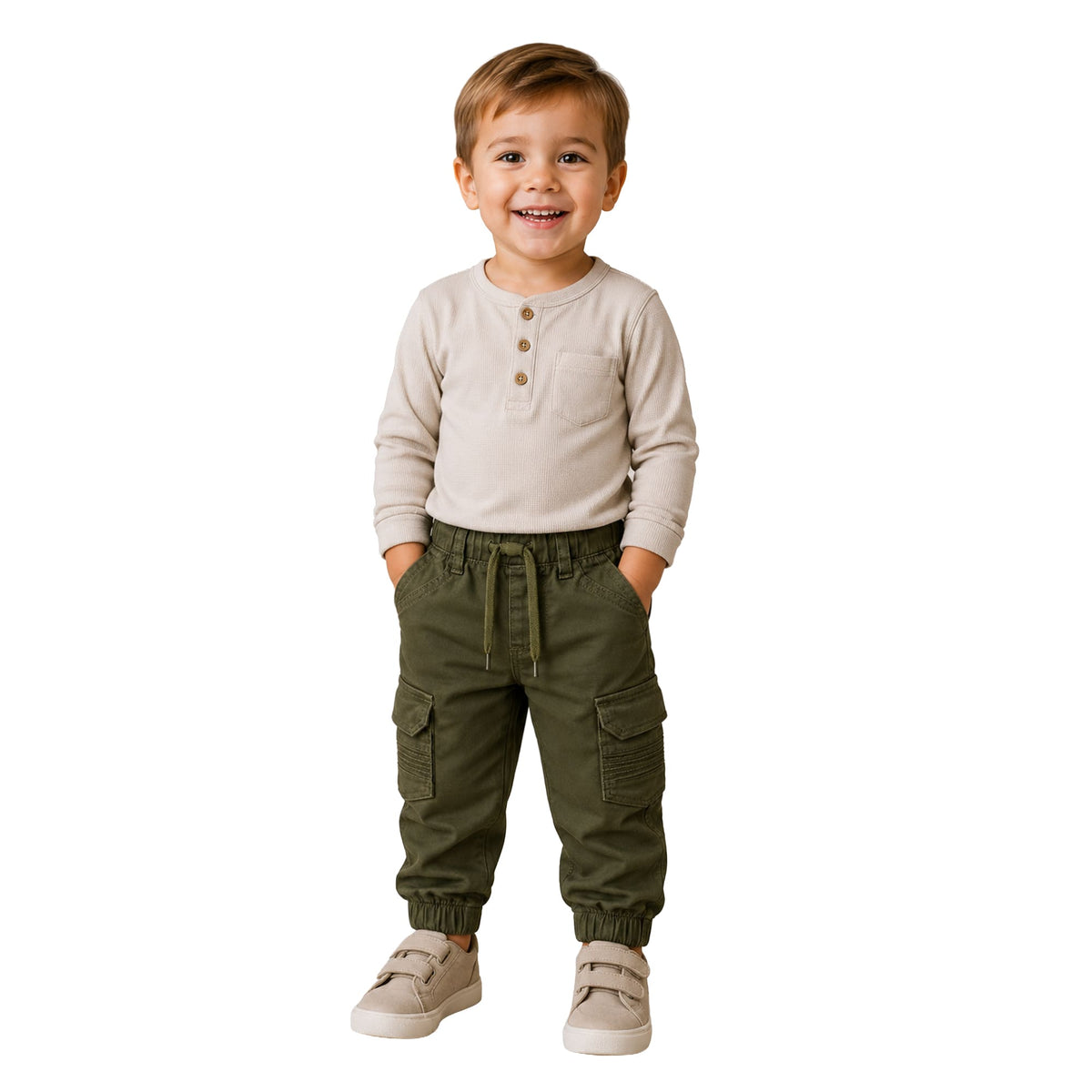 Milou Boys Drawstring Cargo Pants - Milou - Care. The Swiss Way Milou - Care. The Swiss Way