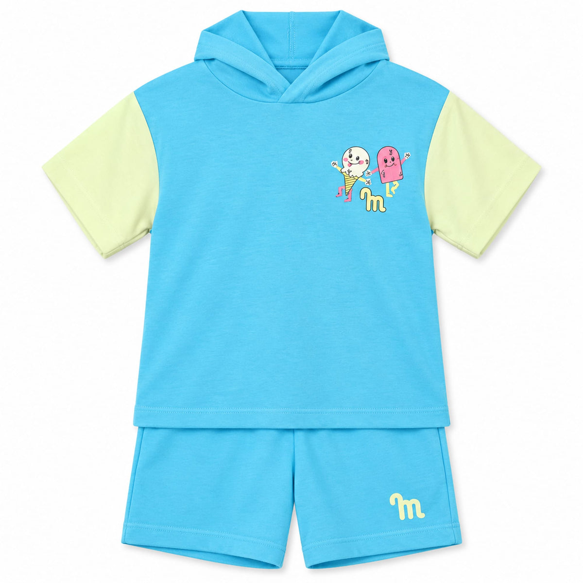Milou Boys H/S Hooded Tee and Shorts Set - Milou - Care. The Swiss Way Milou - Care. The Swiss Way