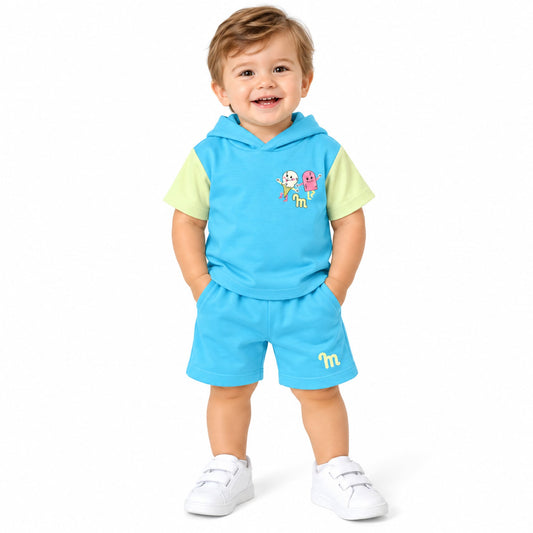 Milou Boys H/S Hooded Tee and Shorts Set - Milou - Care. The Swiss Way