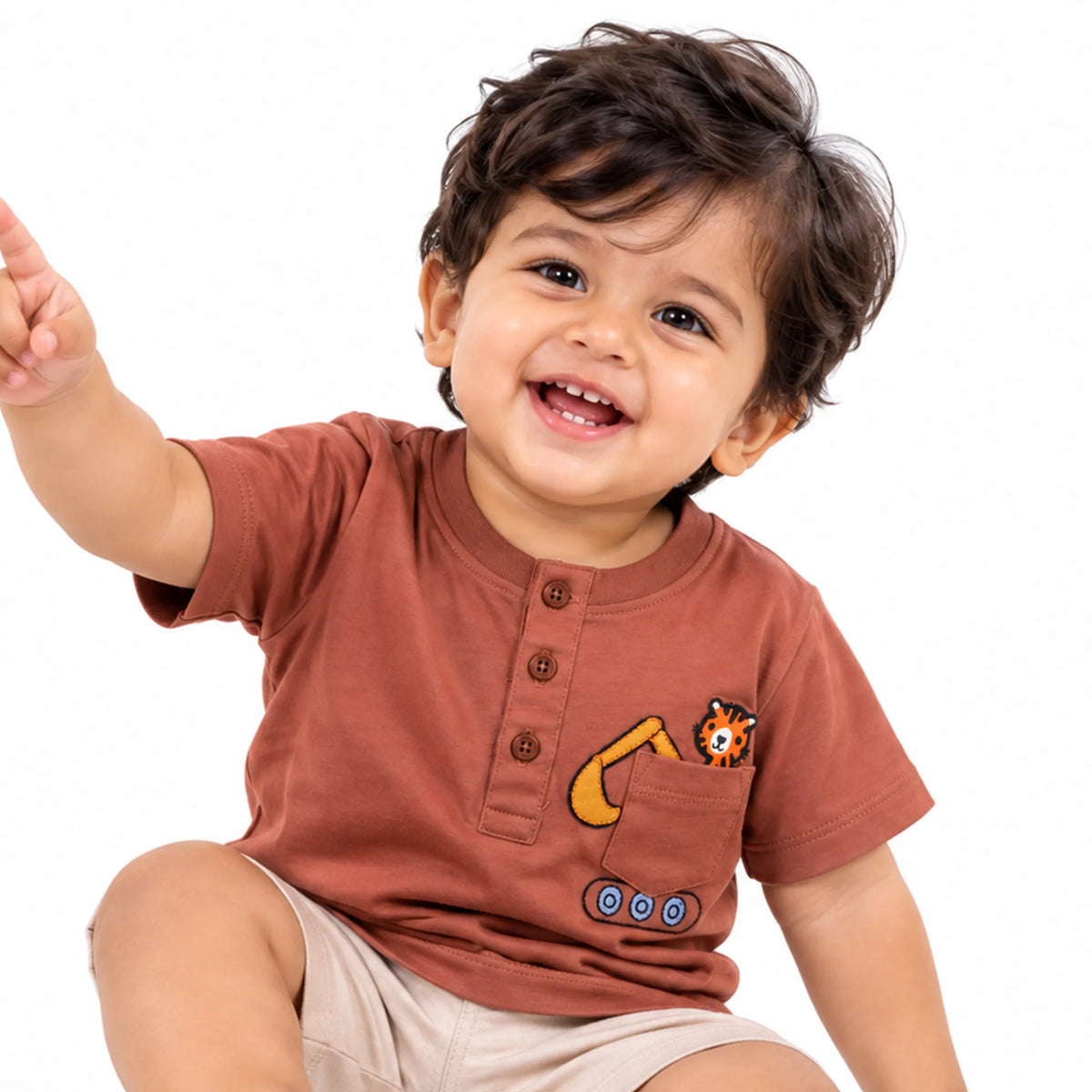 Milou Boys Henley Neck S/S T-Shirt - Milou - Care. The Swiss Way Milou - Care. The Swiss Way