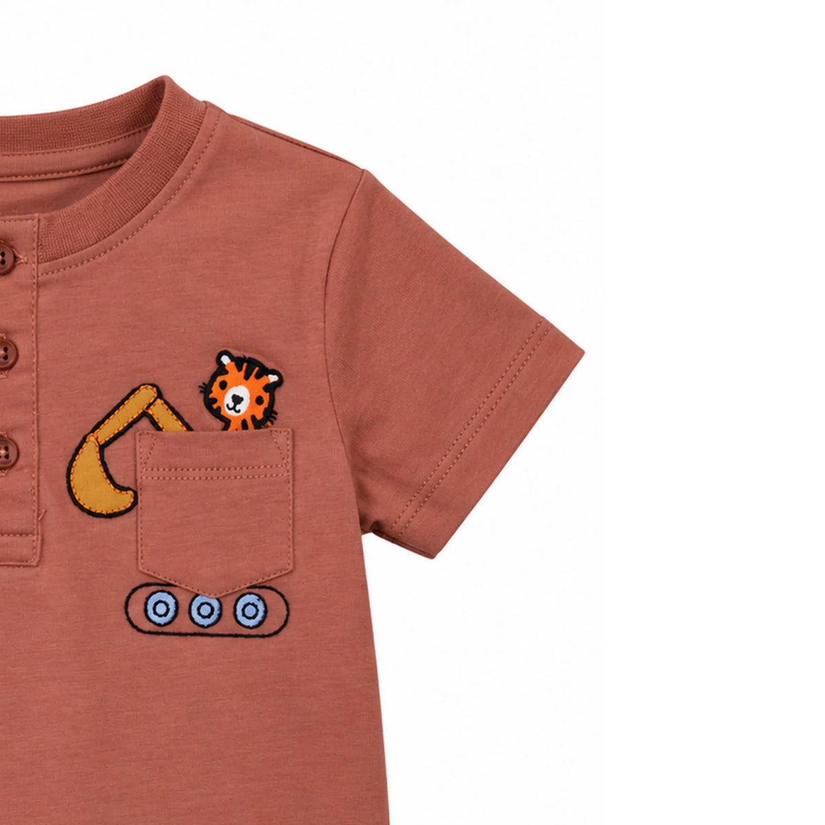 Milou Boys Henley Neck S/S T-Shirt - Milou - Care. The Swiss Way Milou - Care. The Swiss Way