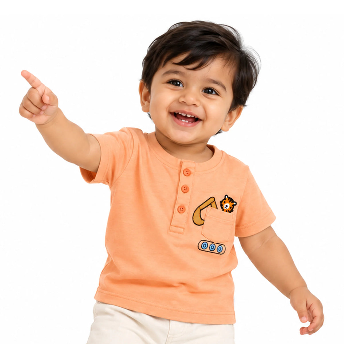 Milou Boys Henley Neck S/S T-Shirt - Milou - Care. The Swiss Way