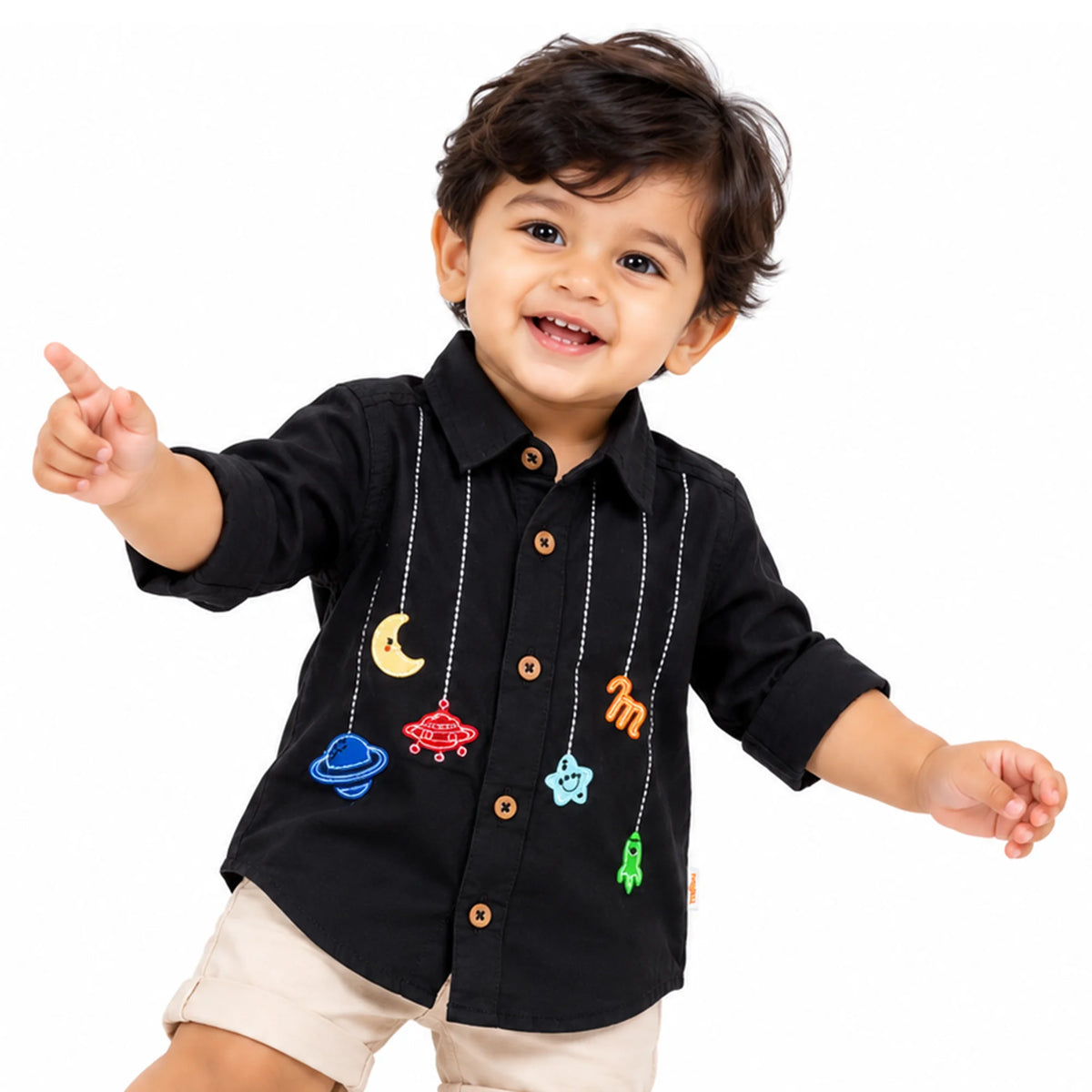 Milou Boys L/S Embroidery Shirt - Milou - Care. The Swiss Way