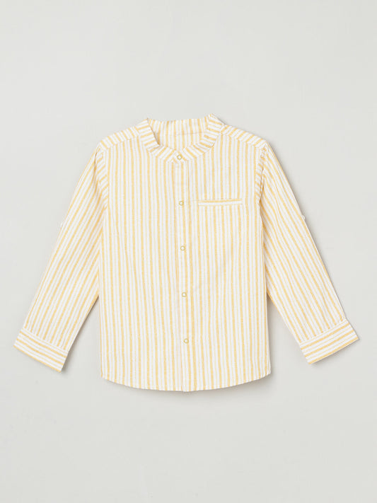 Milou Boys Mandarin Collar Full sleeve Shirt - Milou - Care. The Swiss Way